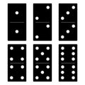 Domino black set Royalty Free Stock Photo