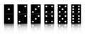 Domino black set Royalty Free Stock Photo