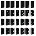 Domino black set vector illustration