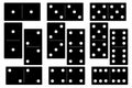 Domino black set vector illustration on white background Royalty Free Stock Photo