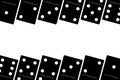 Domino black set vector illustration on white background Royalty Free Stock Photo