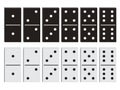 Domino black and white set. Royalty Free Stock Photo