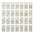 Domino Bones Complete Set on White Background. Vector Royalty Free Stock Photo