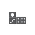Domino dice line icon linear style sign for mobile concept and web designdominoes game outline