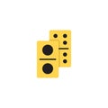 Domino dice line icon linear style sign for mobile concept and web designdominoes game outline