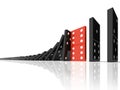 Domino effect Royalty Free Stock Photo