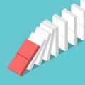 Domino effect starting Royalty Free Stock Photo