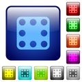 Domino eight color square buttons
