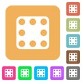 Domino eight rounded square flat icons