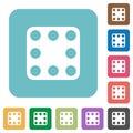 Domino eight rounded square flat icons