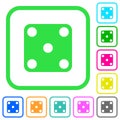 Domino five vivid colored flat icons