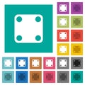 Domino four square flat multi colored icons