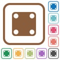 Domino four simple icons