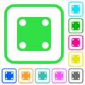 Domino four vivid colored flat icons