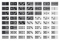 Domino Full Big Set Vector. Black And White Color. Realistic Dominoes Bones Collection On White. 28 Pieces For Royalty Free Stock Photo