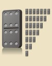 Domino game block Royalty Free Stock Photo