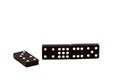 Domino game dots number isolated white background.