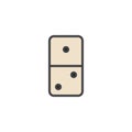 Domino game filled outline icon