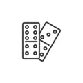 Domino game line icon