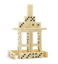 Domino house isolated Royalty Free Stock Photo