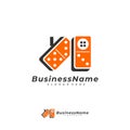 Domino House logo vector template, Creative Domino logo design concepts Royalty Free Stock Photo