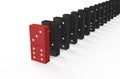 Domino, leader concept Royalty Free Stock Photo