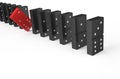 Domino, leader concept Royalty Free Stock Photo