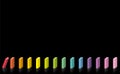 Domino Line Colorful Chain Reaction Row Black Background