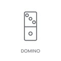 Domino linear icon. Modern outline Domino logo concept on white