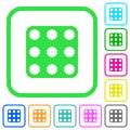 Domino nine vivid colored flat icons