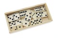 Domino Pieces in Box Royalty Free Stock Photo