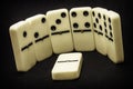 Domino figurines isolated object Royalty Free Stock Photo