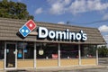 Domino`s Pizza Restaurant. Domino`s delivers more than 1 million pizzas a day Royalty Free Stock Photo