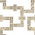 Domino seamless pattern background. Royalty Free Stock Photo