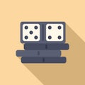 Domino stack icon flat vector. Play game Royalty Free Stock Photo
