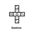 Domino line icon