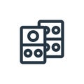 domino vector icon. domino editable stroke. domino linear symbol for use on web and mobile apps, logo, print media. Thin line