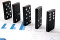 Dominoes on chart