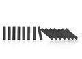 Dominoes continuous toppled Royalty Free Stock Photo