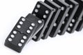 Dominoes falling down Royalty Free Stock Photo