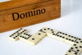 Dominoes on white background Royalty Free Stock Photo