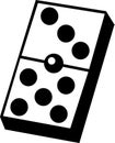 Dominoes game piece vector illustration