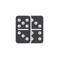 Dominoes game vector icon