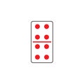 dominoes icon logo vector