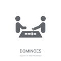 Dominoes icon. Trendy Dominoes logo concept on white background