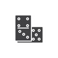 Dominoes icon vector