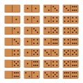 Dominoes Set Wooden Tiles Gambling Game Background