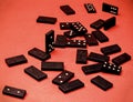 Dominos game red white life Royalty Free Stock Photo