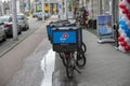 Dominos Pizza Delivery Bicycles At Amsterdam The Netherlands 2019