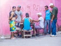 Dominos players in Havana , Cuba Royalty Free Stock Photo